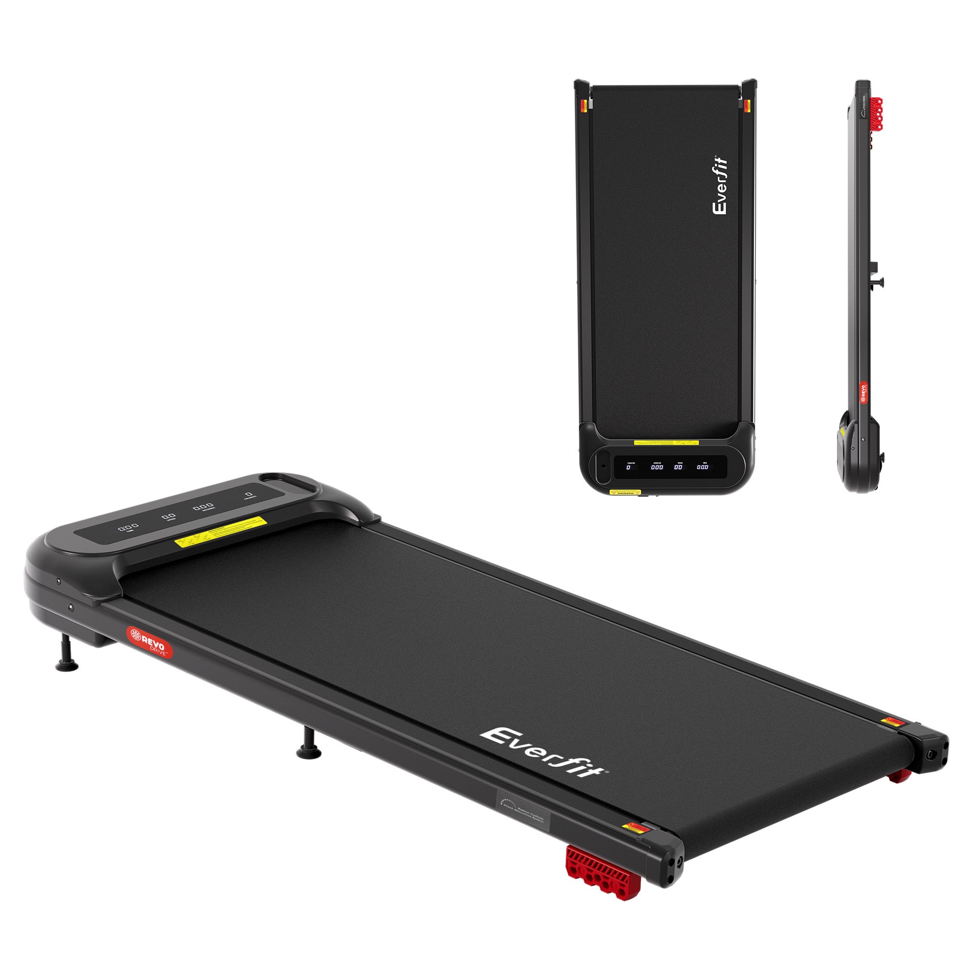 Everfit Treadmill Electric Walking Pad with Incline Under Desk Home Gym Black