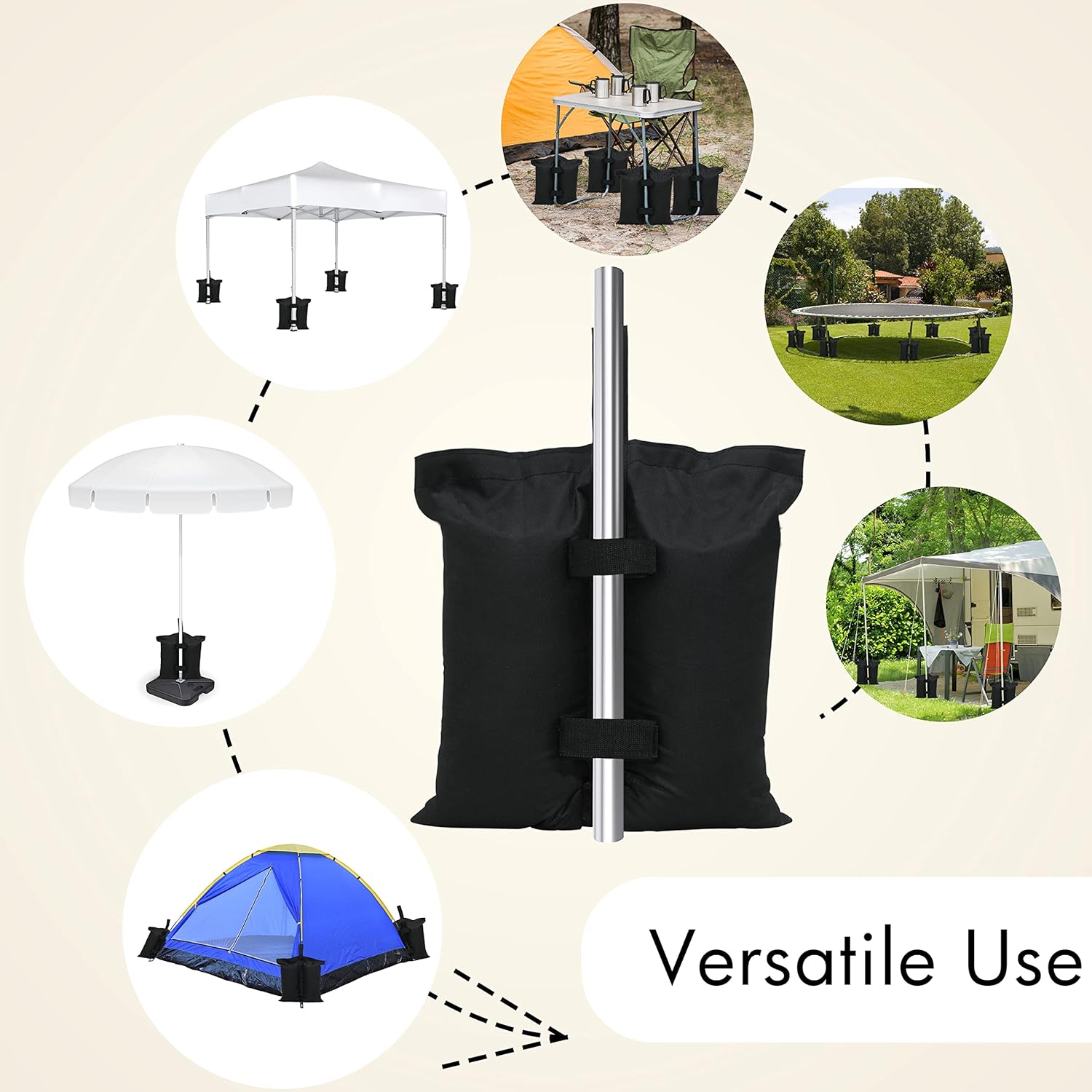 Canopy Weights Sand Bags, Sandbags for Weight, Tent Weight Bags Set of 4 for Camping Canopy, Outdoor Patio Shelter Umbrellas