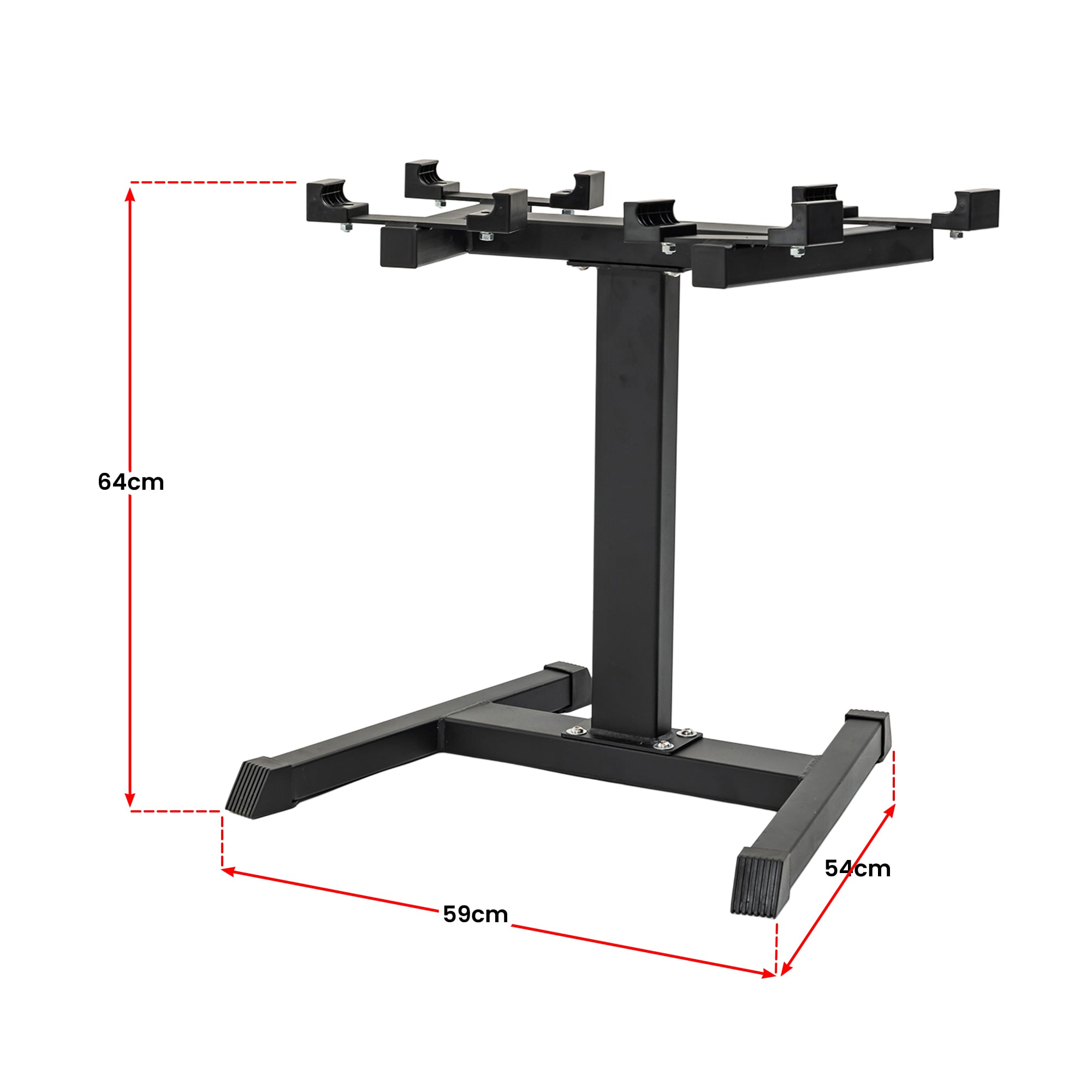 Powertrain Eon Dial-Up 90KG Adjustable Dumbbells Pair with Stand  - Green