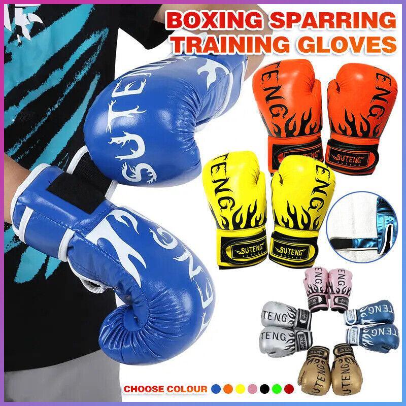 2PCS PU Boxing Training Gloves for Young Beginners Suitable for Ages 3-12 - Pearly Blue