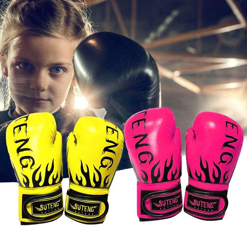 2PCS PU Boxing Training Gloves for Young Beginners Suitable for Ages 3-12 - Pearly Pink