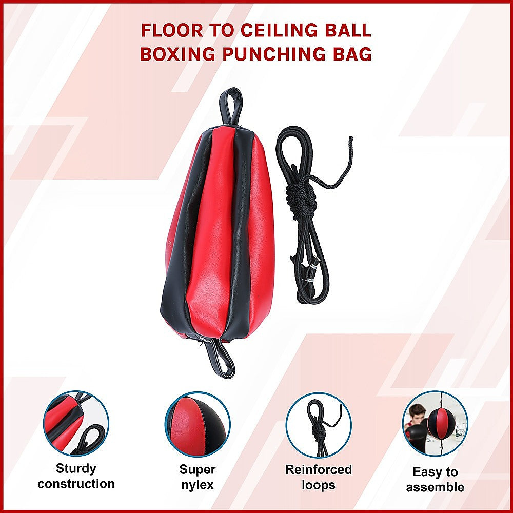 Floor to Ceiling Ball Boxing Punching Bag – Speed Reaction Training Eq ...