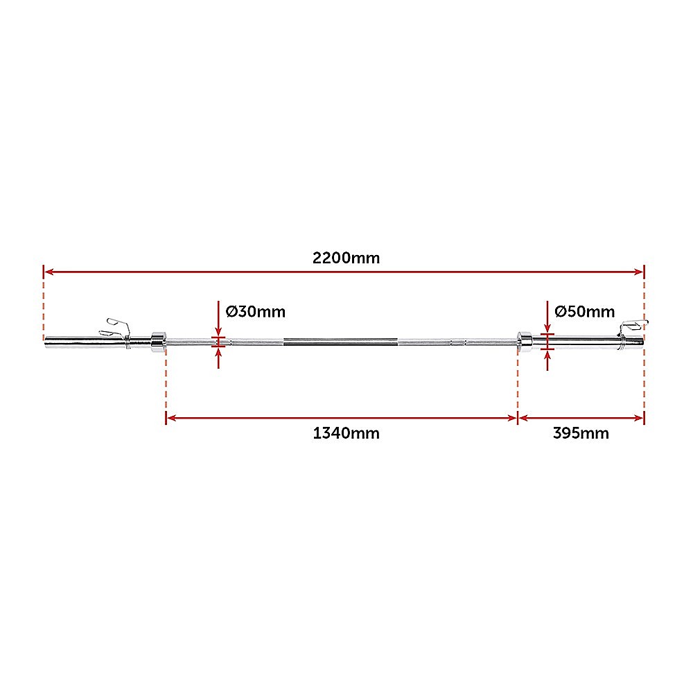 20kg Olympic Barbell 700lb Rated for Powerlifting Home Gym Training